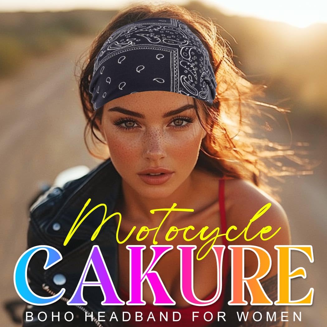 CAKURE Boho Wide Headbands Knotted Head Wraps African Head S... - Image 7