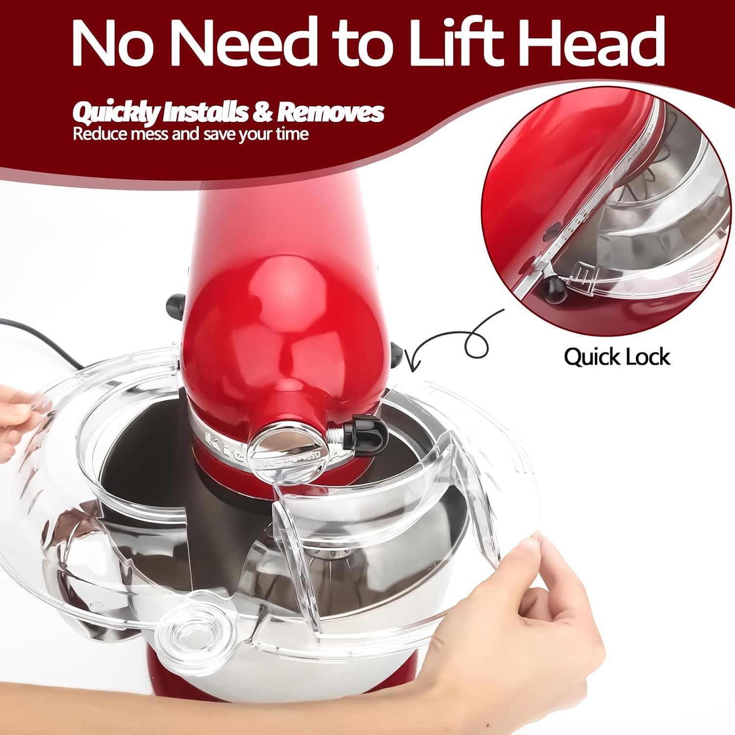 Pouring Shield for KitchenAid Tilt Head 4.5-5QT Stainless St... - Image 3