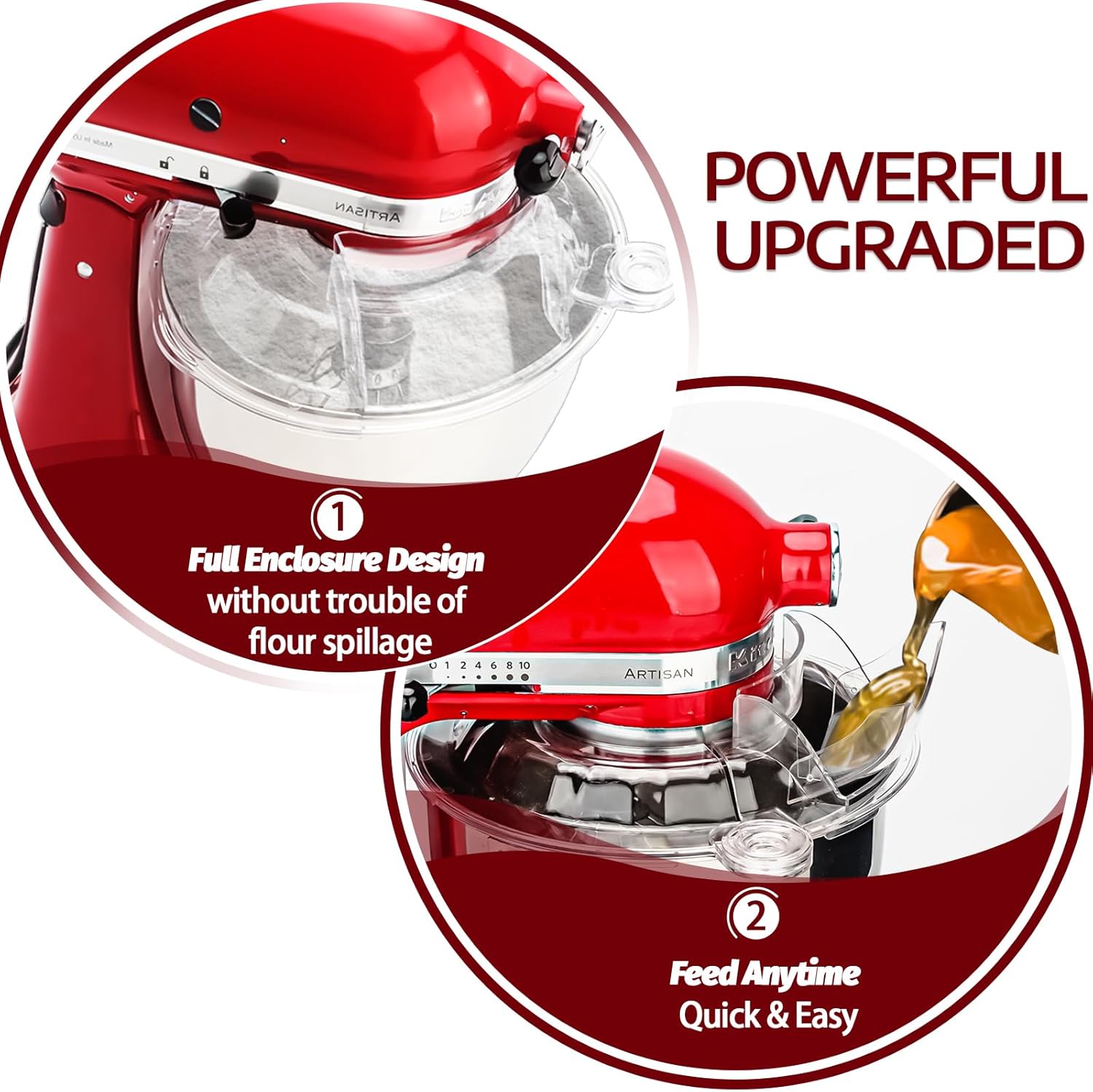 Pouring Shield for KitchenAid Tilt Head 4.5-5QT Stainless St... - Image 2