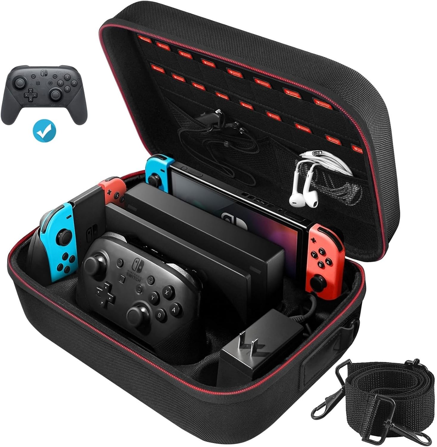 TOENNESEN Switch Case for Nintendo Switch and Switch OLED Mo...