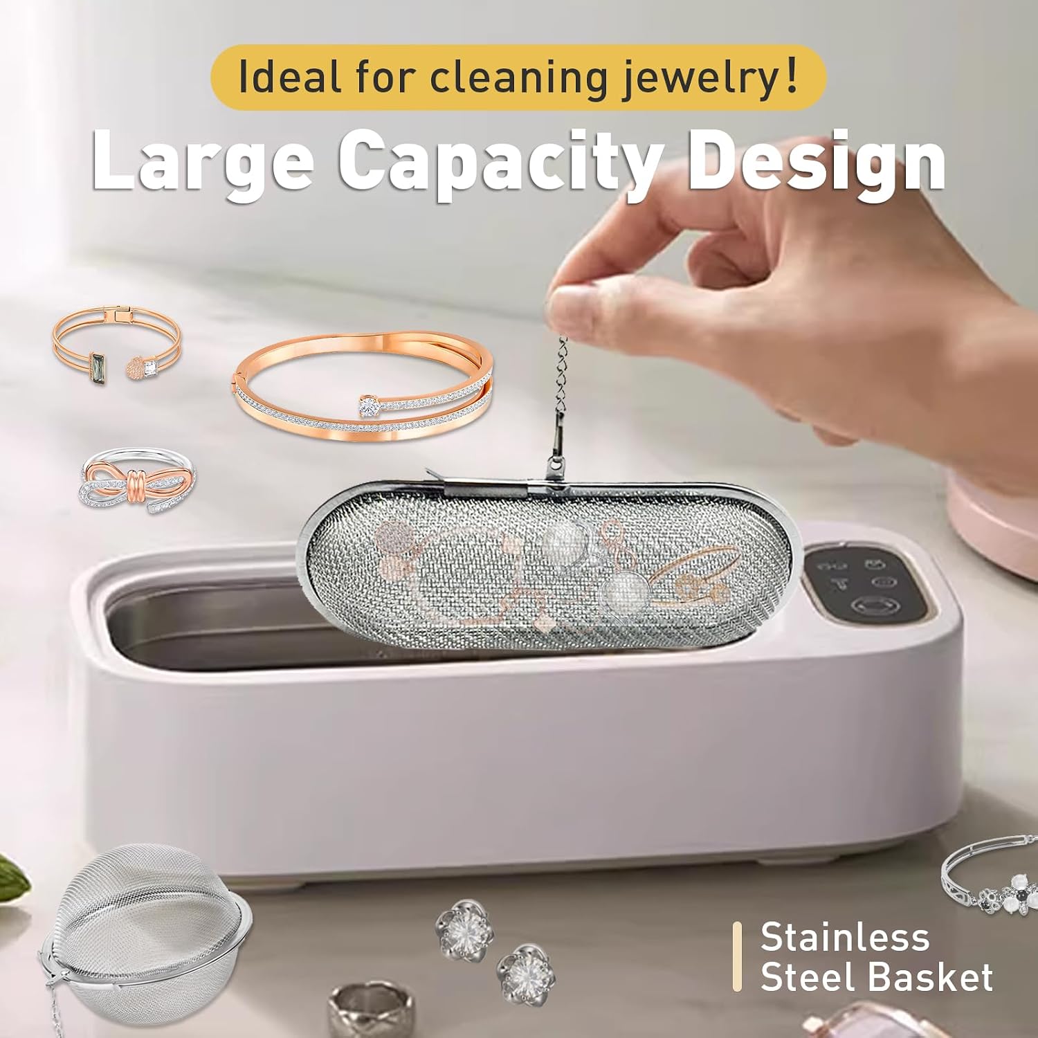Ultrasonic Cleaner Basket, Stainless Steel Basket for Ultras... - Image 4