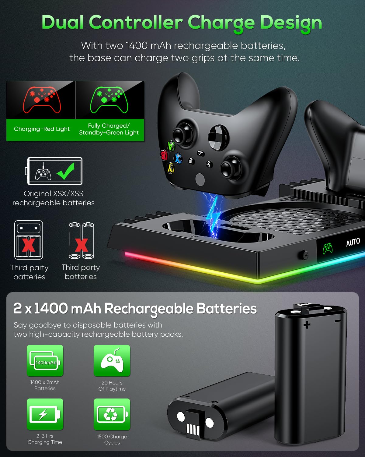 Auto Cooling Fan and Charge Stand Accessories for Xbox Serie... - Image 5
