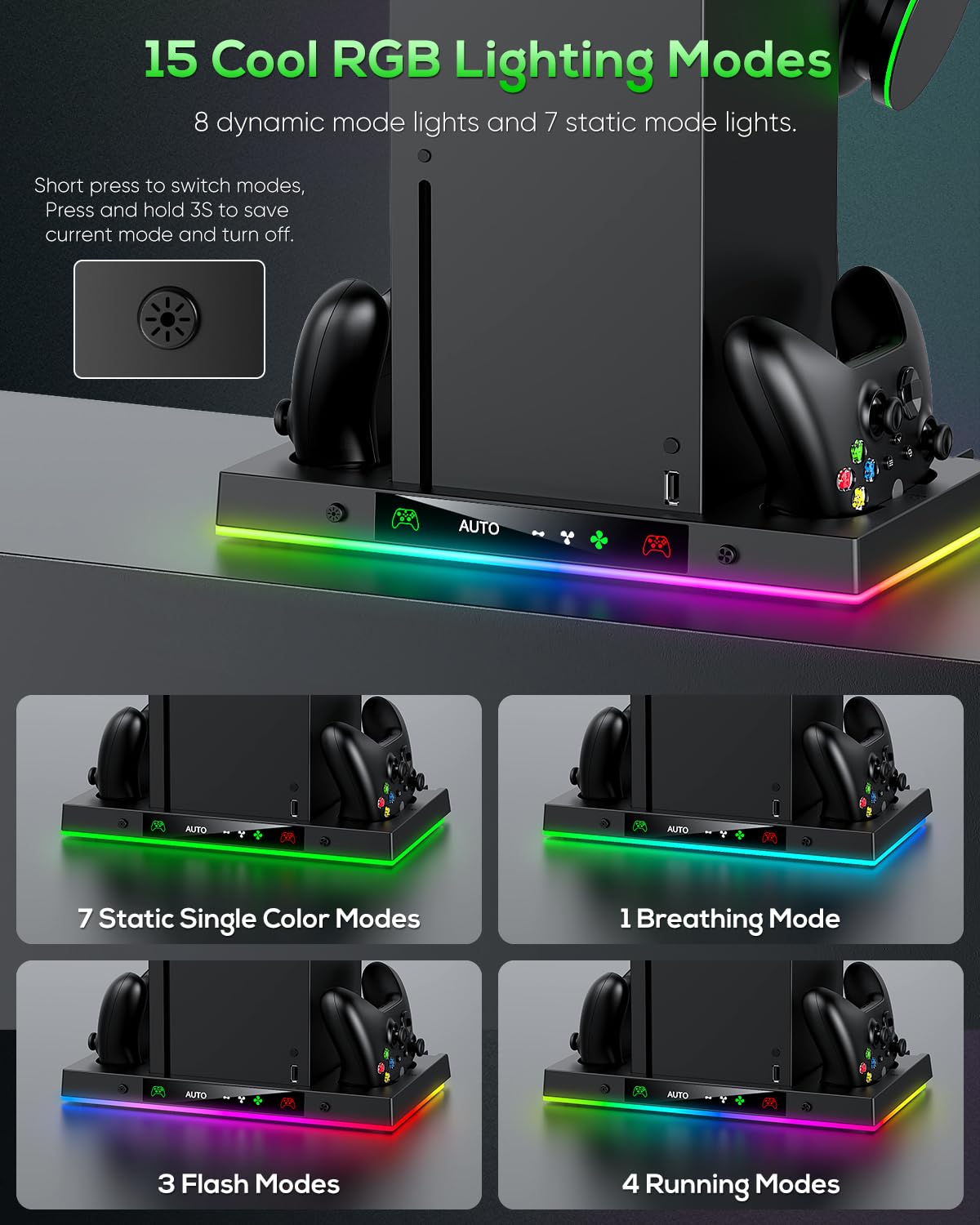 Auto Cooling Fan and Charge Stand Accessories for Xbox Serie... - Image 6