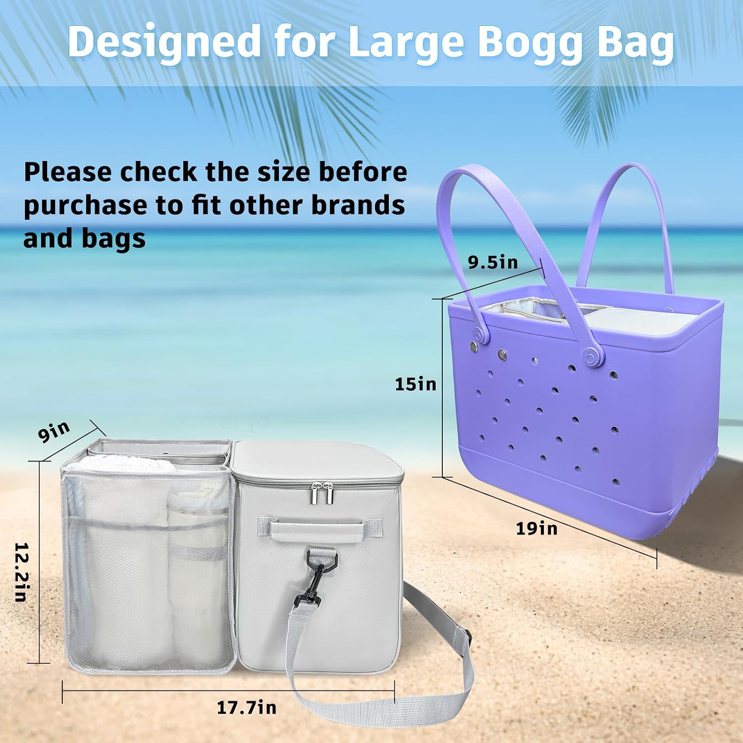 XYFuuee 2-in-1 Cooler Organizer Insert for X Large Bogg Bag ... - Image 2