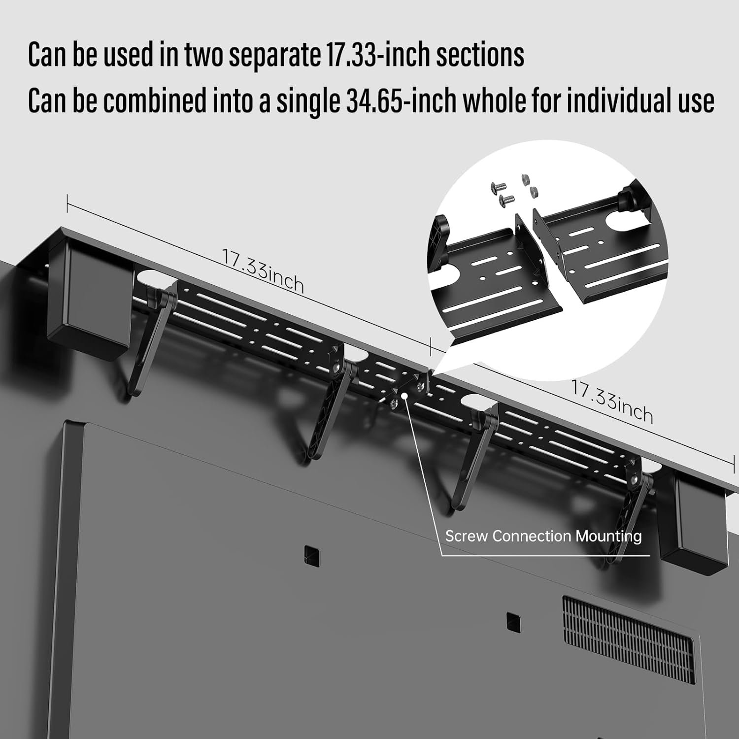 CABTE Adjustable Steel TV Top Shelf, Floating TV Stand, Univ... - Image 7