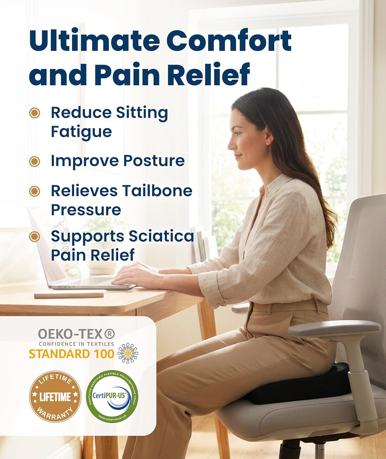 Everlasting Comfort Doctor Recommended Memory Foam Seat Cush... - Image 2