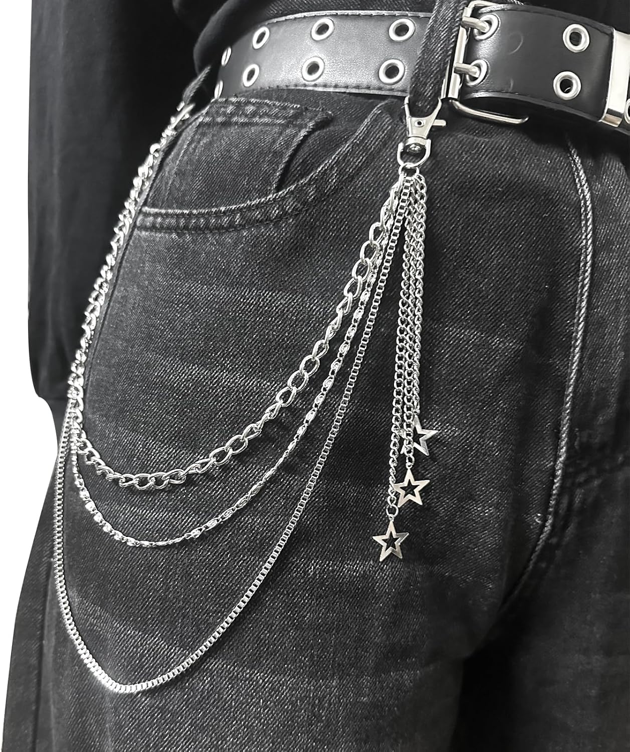 Silver Star Pants Chain