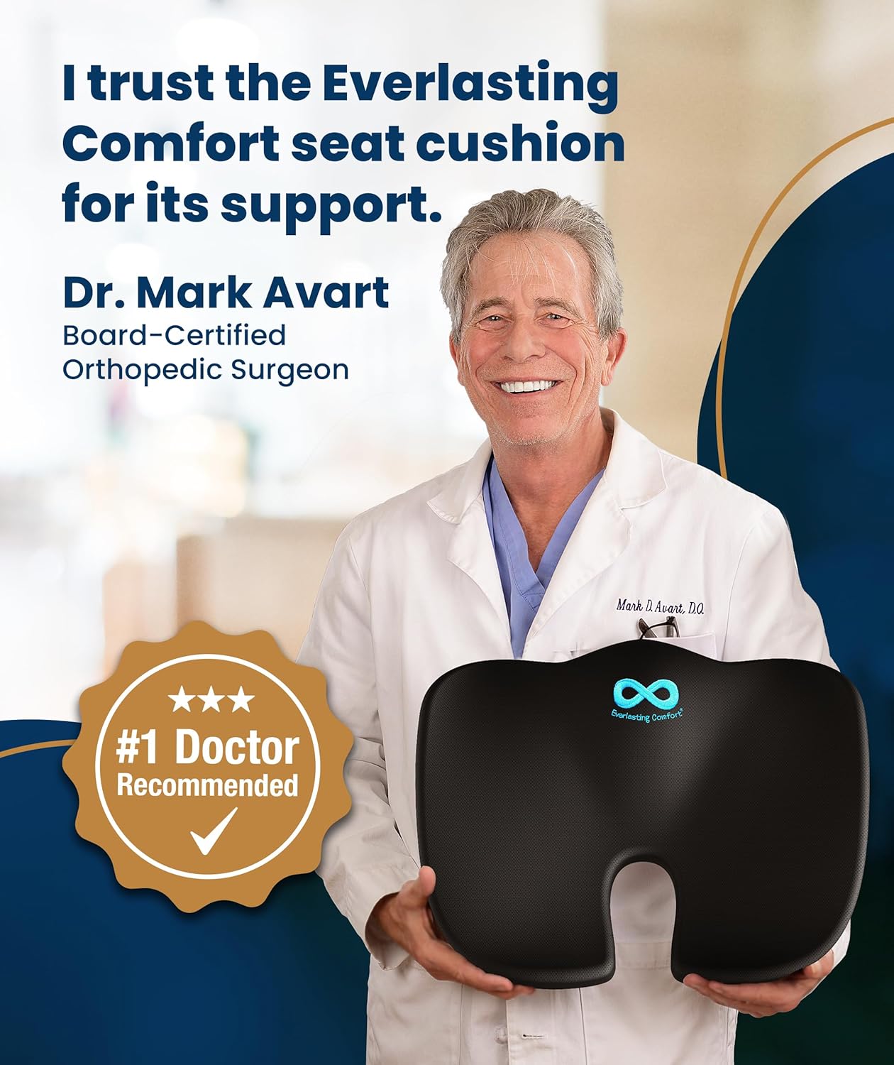 Everlasting Comfort Doctor Recommended Memory Foam Seat Cush... - Image 7