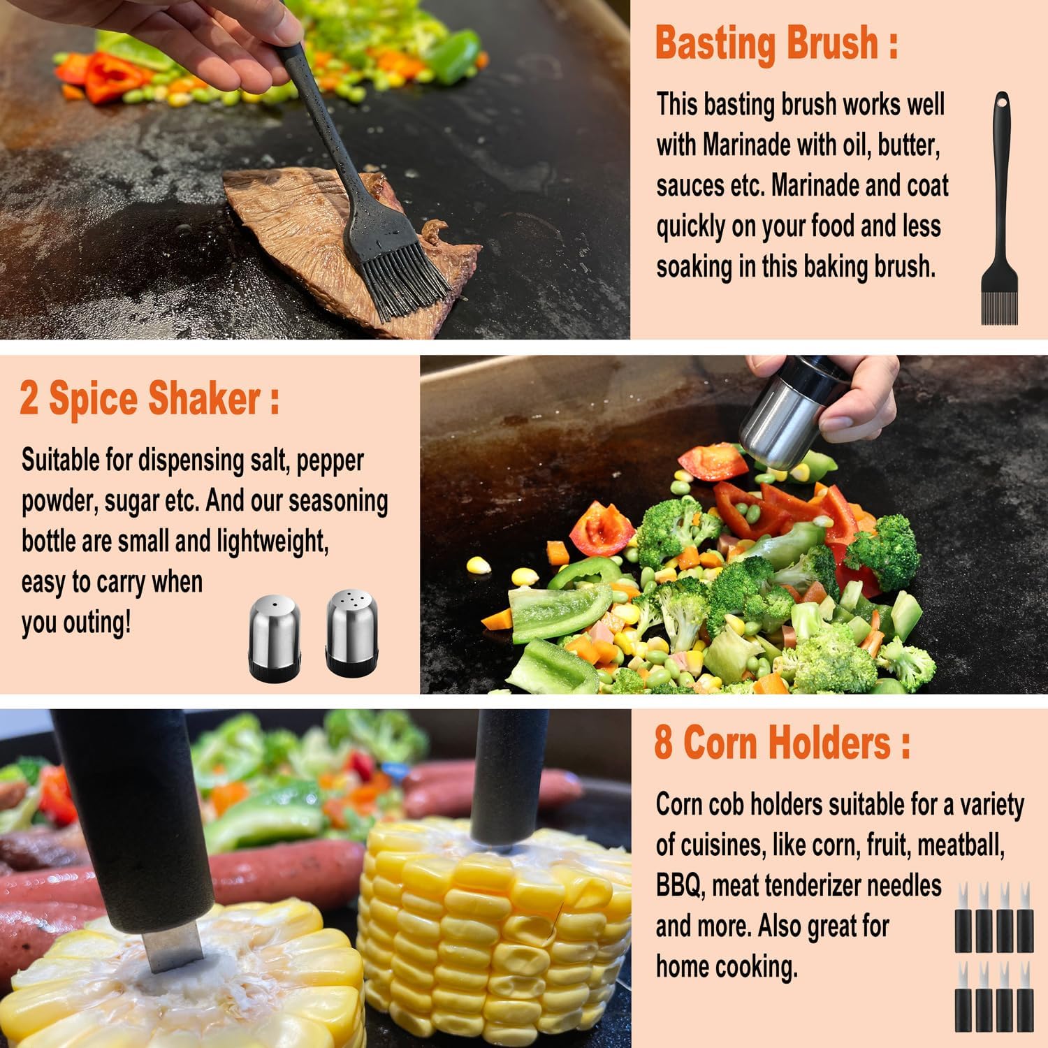 N NOBLE FAMILY 38PCS Griddle Accessories Kit, Professional G... - Image 6