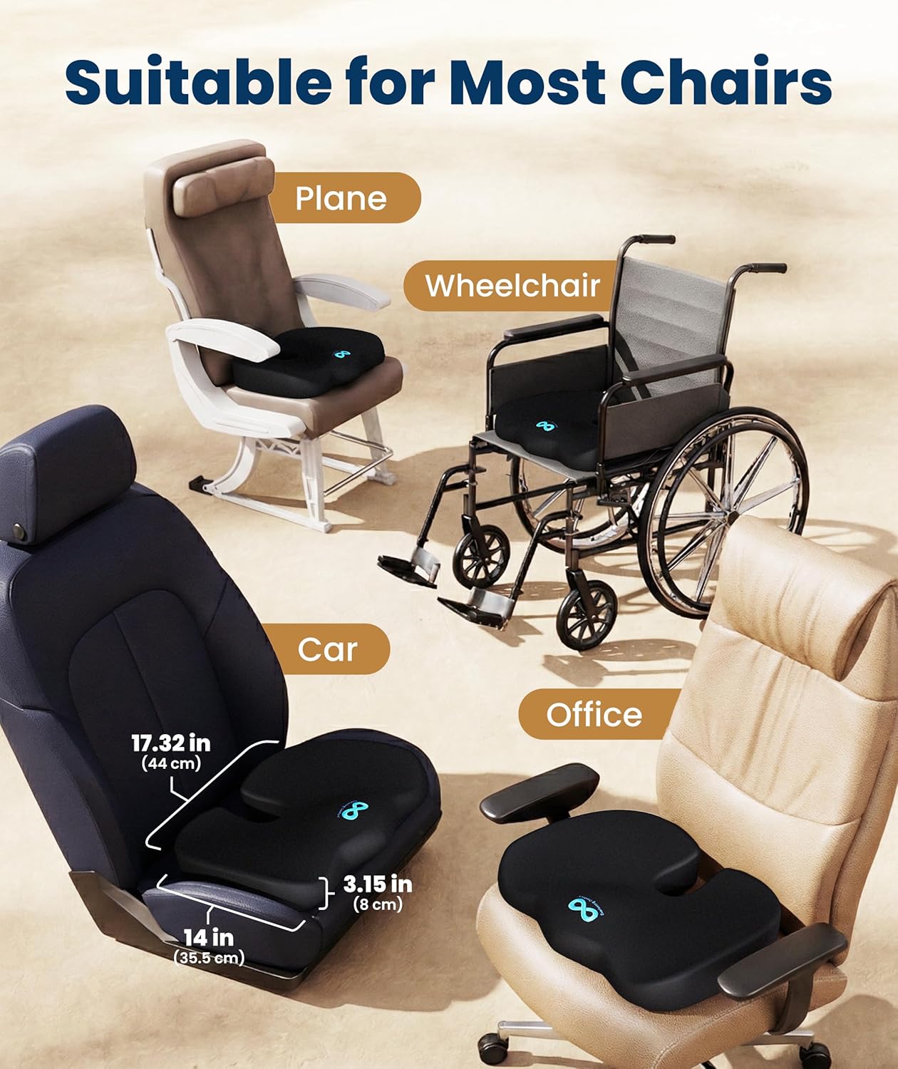 Everlasting Comfort Doctor Recommended Memory Foam Seat Cush... - Image 5