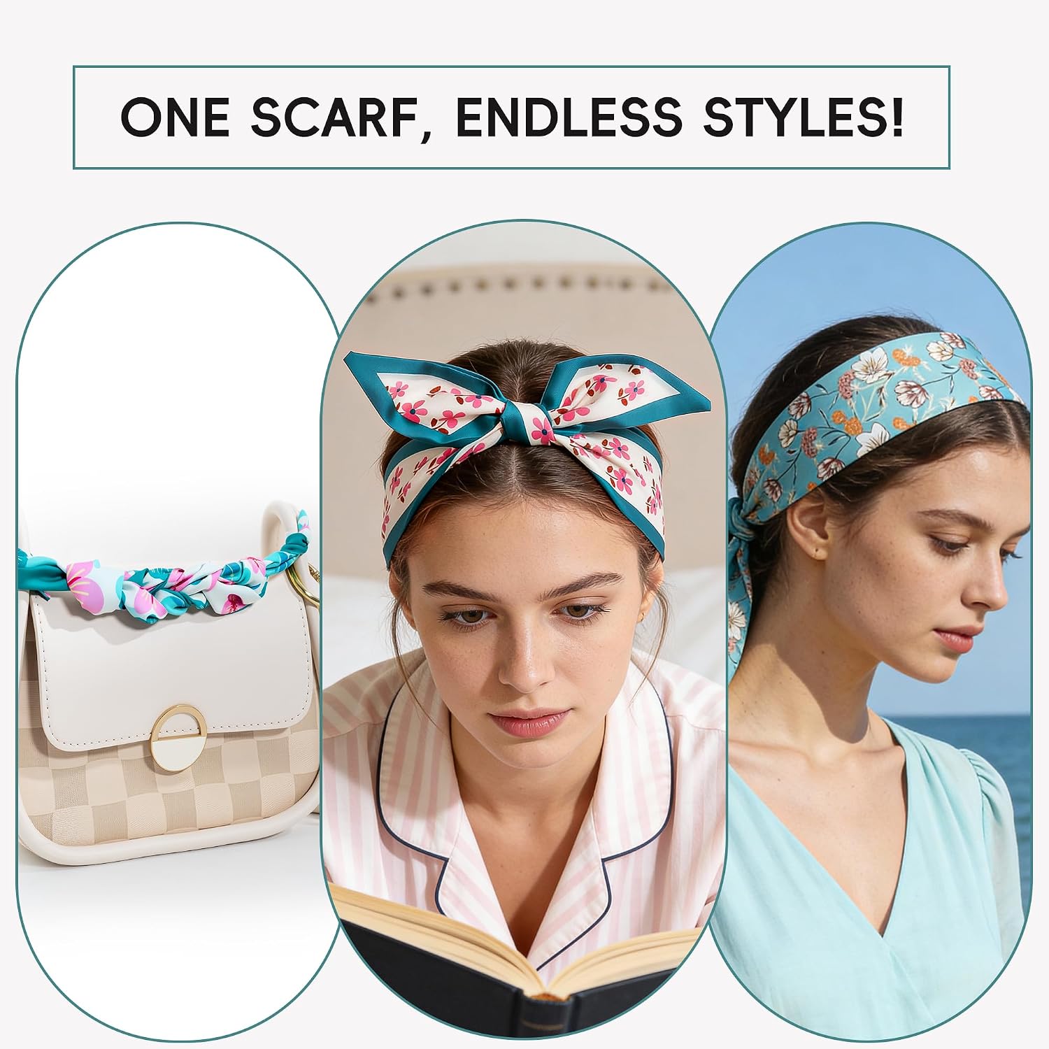 ZXZH 6 Pack Fashion Scarves for Women, Versatile Boho Head S... - Image 2
