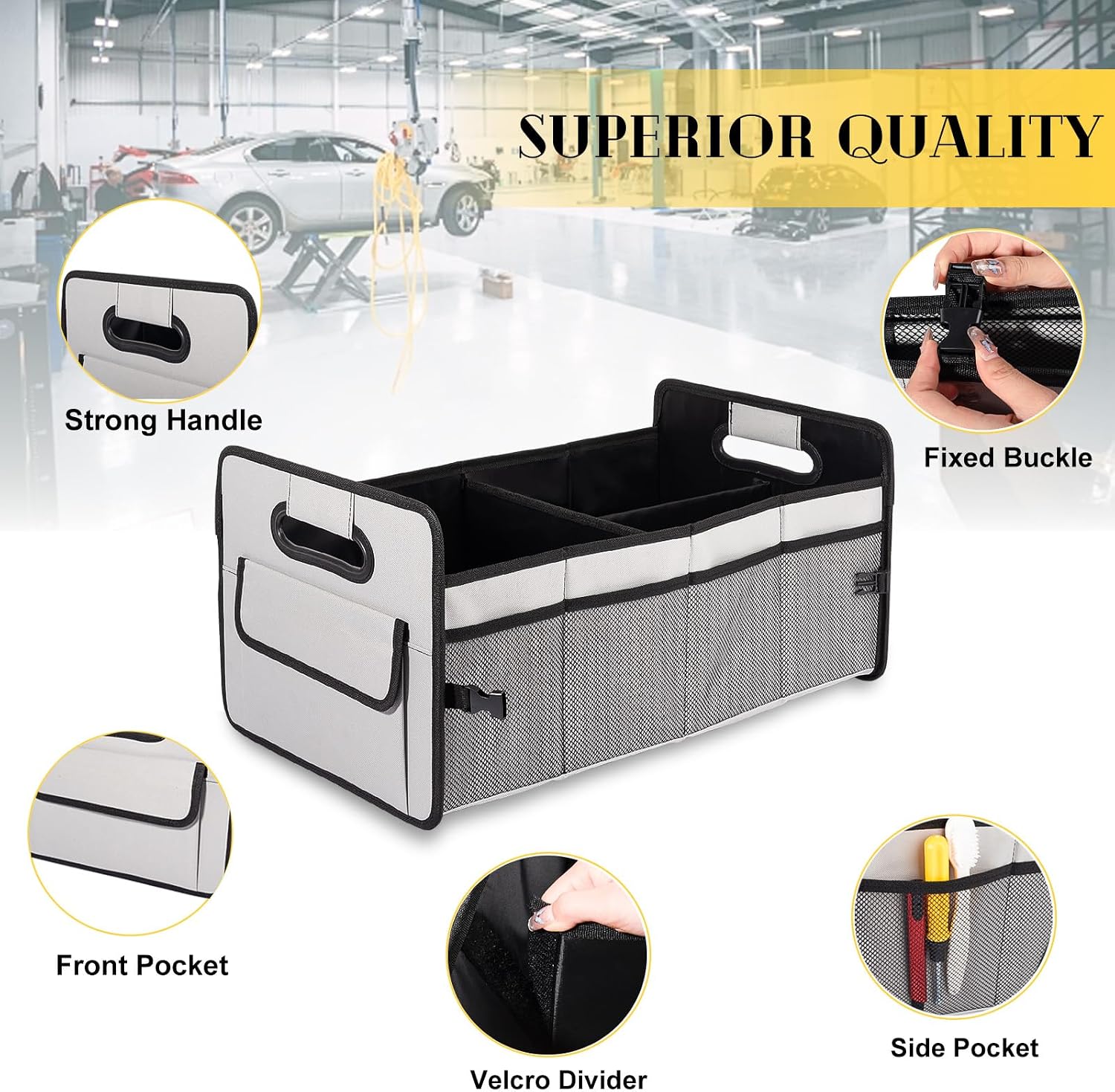 JiatuA Car Trunk Organizer, Car Organizers and Storage Colla... - Image 2