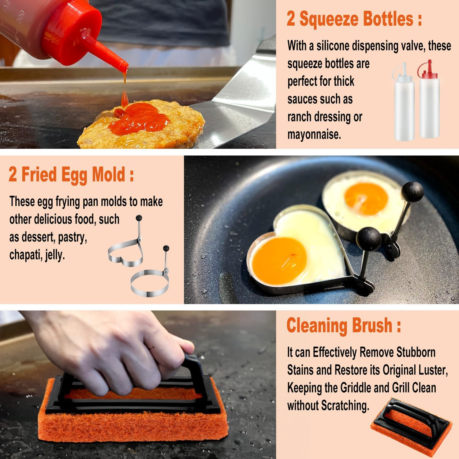 N NOBLE FAMILY 38PCS Griddle Accessories Kit, Professional G... - Image 7