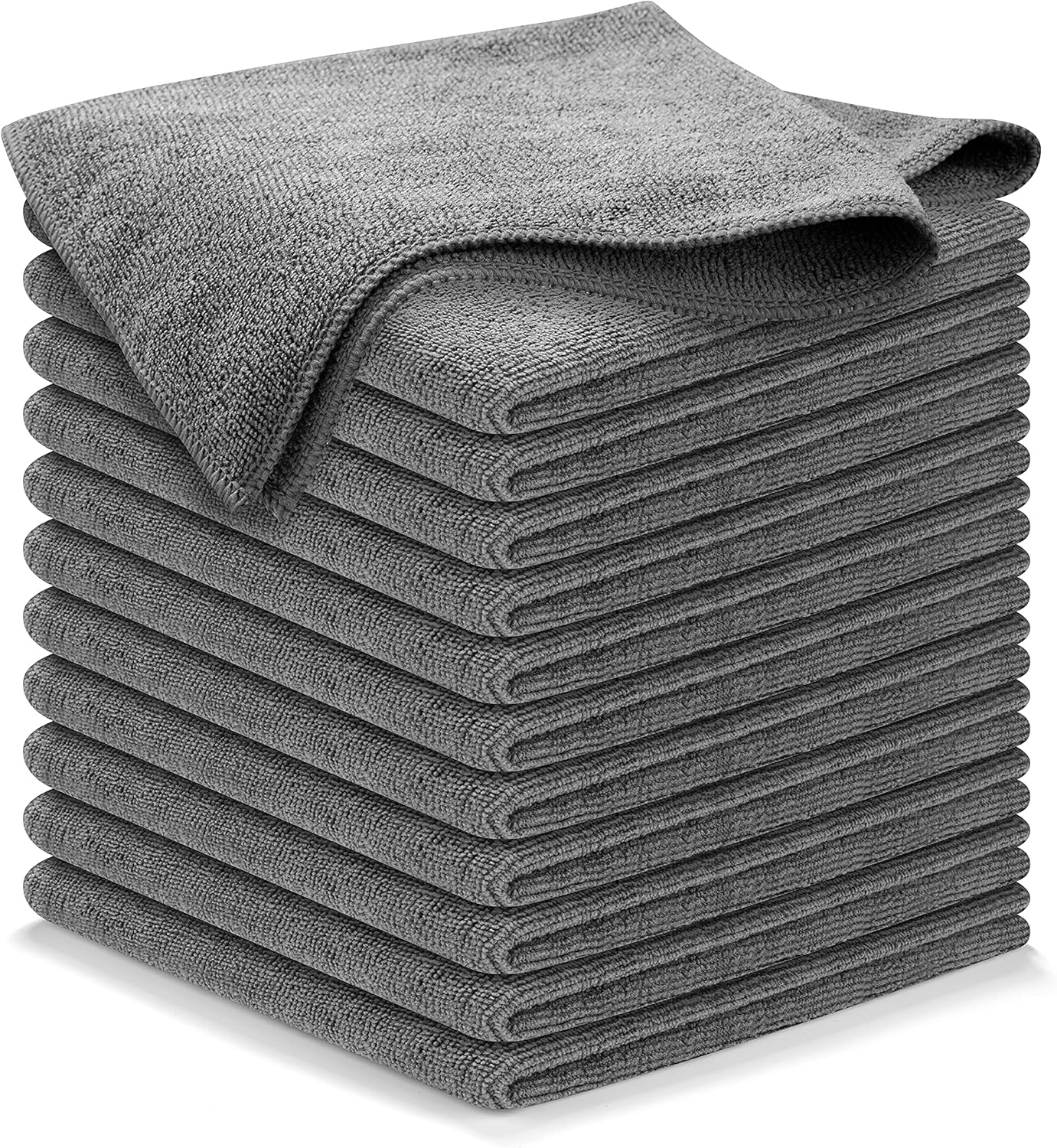 USANOOKS Microfiber Cleaning Cloth Grey - 12 Pcs (12.5"x12.5...